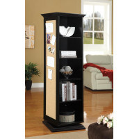 Coaster Furniture 910083 Swivel Accent Cabinet with Cork Board Black